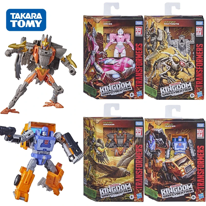 

TAKARA TOMY Transformers Toys Generations War for Cybertron: Kingdom Deluxe Razor Huffer Arcee Ractonite Action Figure Model Toy