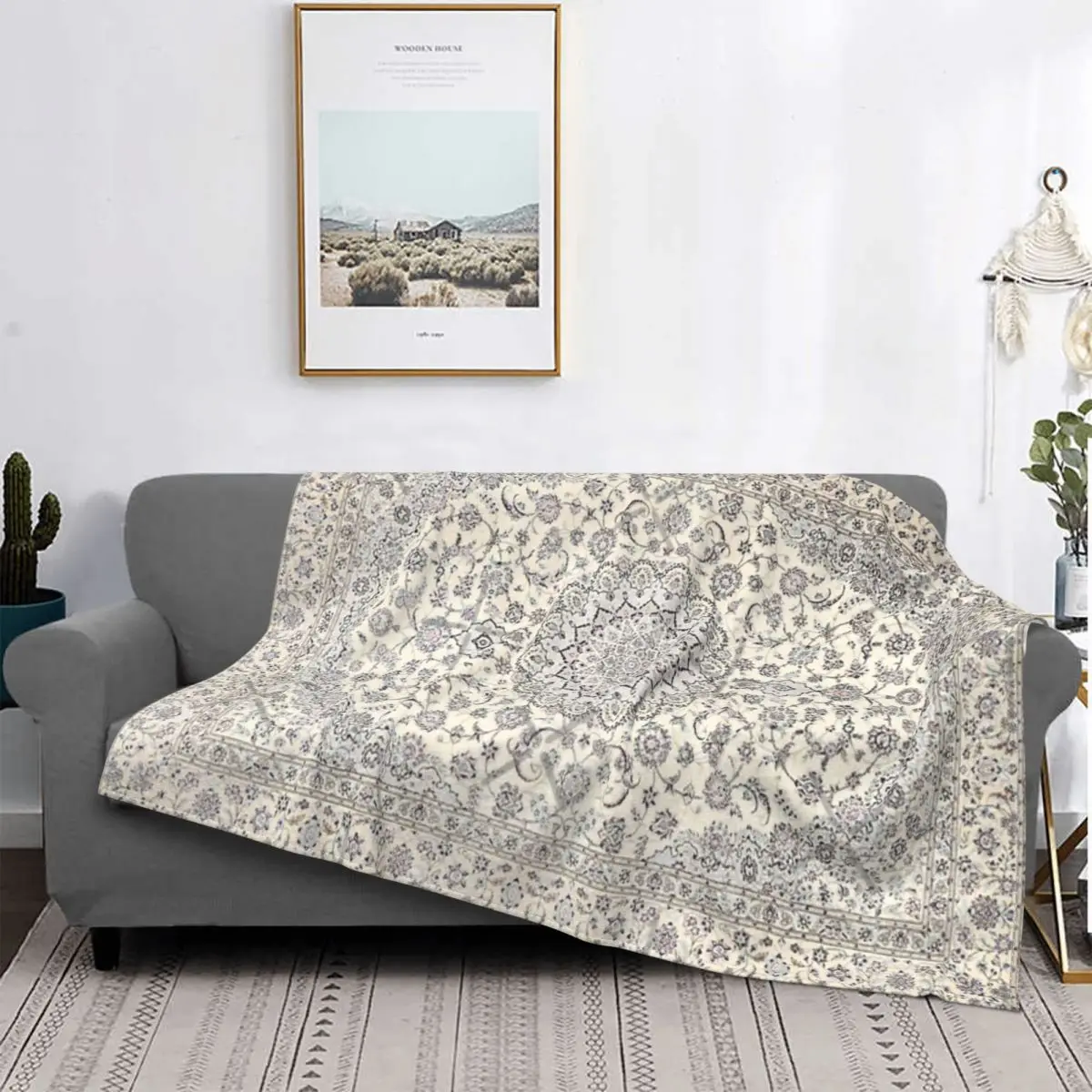 

Manta de estilo marroquí Oriental tradicional, colcha de cama a cuadros, manta de lana, colchas para camas