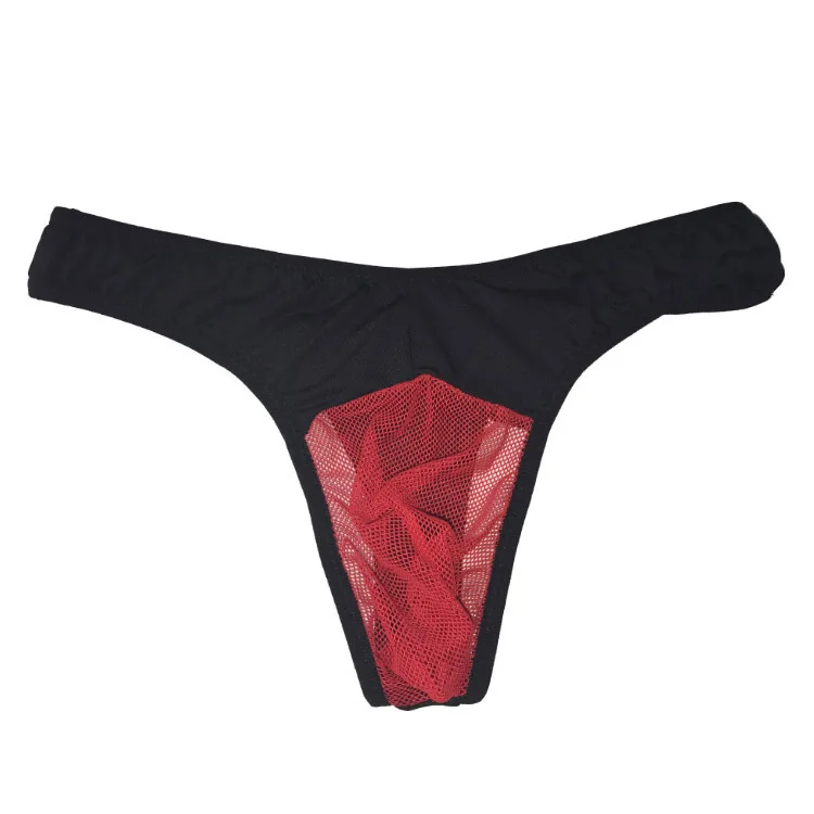 Мужские трусики стринги два цвета черное/красное|mens pouch thong|pouch thongmen's thong g-strings |