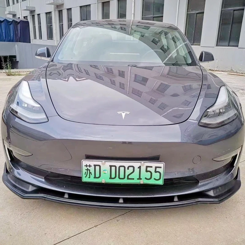 Передний бампер из АБС-пластика спойлер для бампера губ Tesla Model 3 Sedan 4-дверного V Style