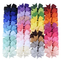 40 colors diy ribbon bow hair clips for girls headwear baby kids hairpins children hair pin women hairpin clip hair accessories
