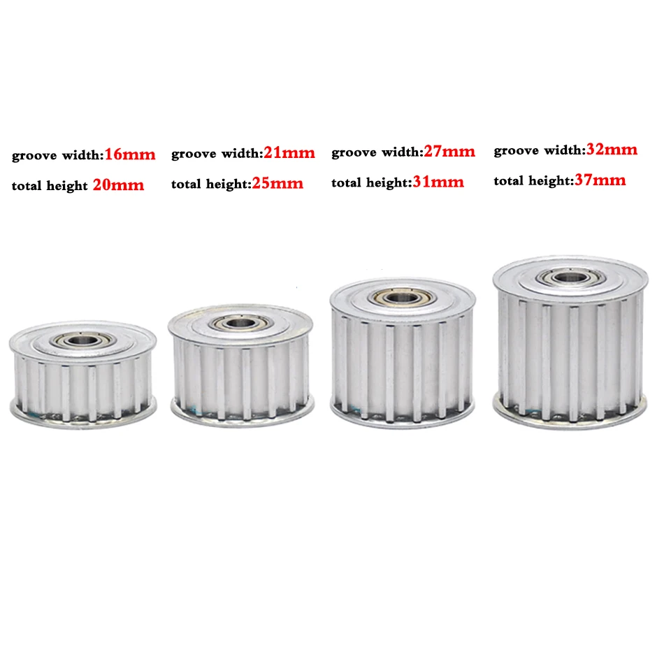 1Pcs 8M 24 Tooth 25 Idler Timing Pulley Double Side Bearing Synchronous Wheel Width 21/27/32mm Bore 12/20/25mm | Обустройство дома