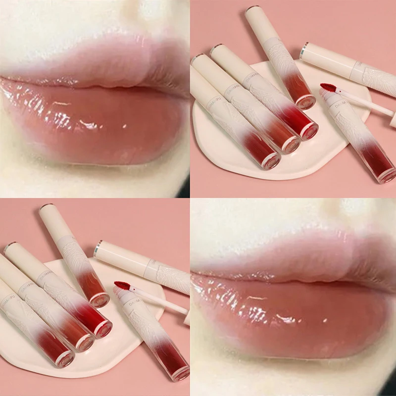 

Mirror Glass Lipstick Cosmetic Matte Velvet Lip Gloss Waterproof Lip Stick Longlasting Women Sexy Red Lip Makeup Beauty Gift