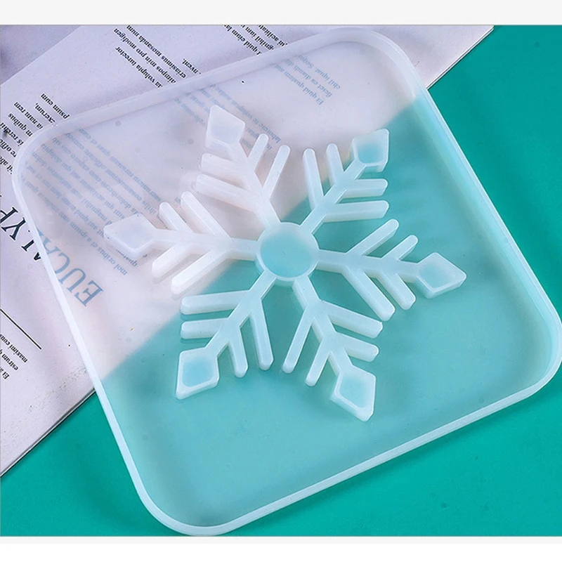 

Large Snowflake Cup Coaster Resin Mold Cup Mats Geode Coasters Silicone Molds 875B