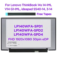 14 0 laptop lcd screen lp140wfa spd1 spd2 spd4 b140han04 0 for lenovo thinkbook 14s 14 iml v14 g1 ideapad s540 14api 3 14 30pin