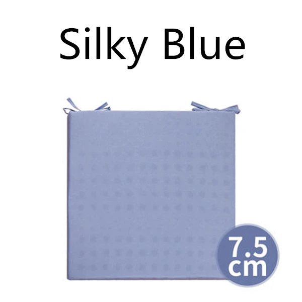 Silky Blue 7.5cm PurenLatex 40*40/45*45 Таиланд натуральный латекс сиденье Подушка стул бедра Ортопедическая подушка сиденье латексные коврики защита от копчика - Цвет: Silky Blue 7.5cm