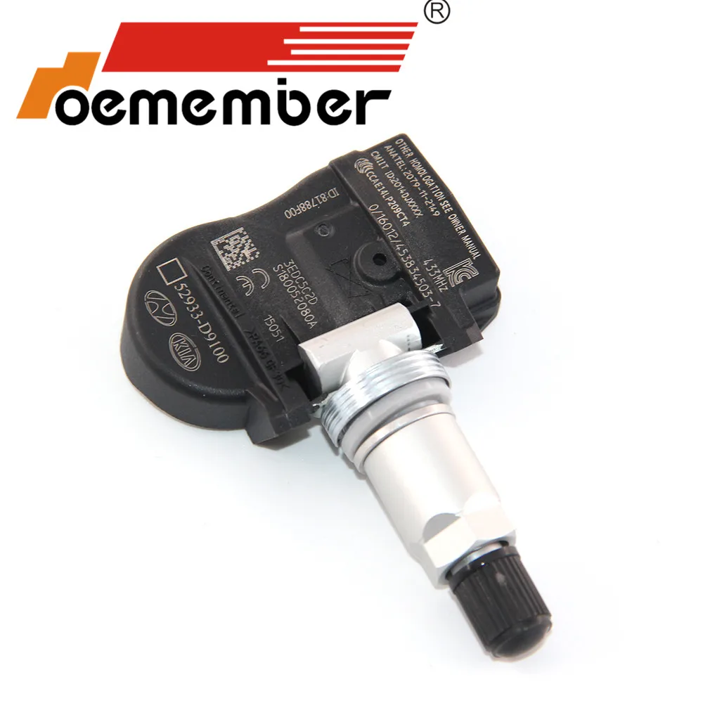 Oember 4 шт. Автомобильный датчик давления в шинах 52933-D9100 TPMS система мониторинга