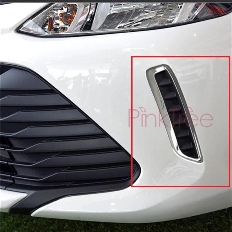 Аксессуары для Toyota Vios 2017 хром боковое крыло передняя противотуманная фара крышка