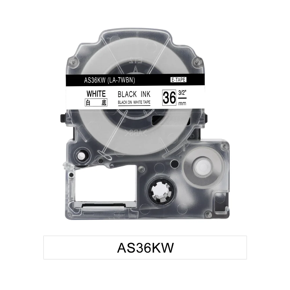 Ярлыки Labelife SS36K для этикеток устройство заправки Epson черный и белый цвета 36 мм X 8 м