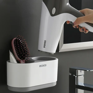 magic no trace stickers wall mounted storage racks creative suction cup hair dryer holder comb rack stand bathroom supplies free global shipping