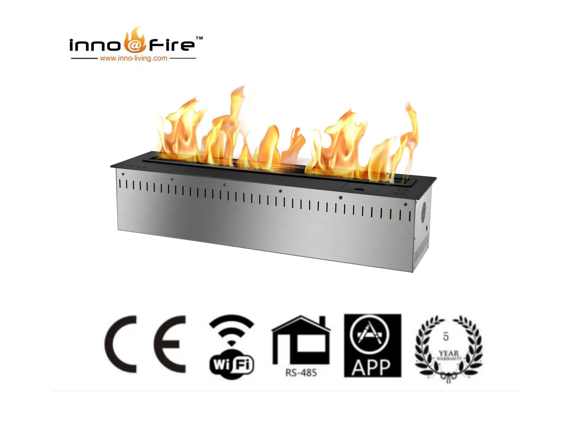 

21 AUG Inno-Fire 30 inch silver or black automatic bio fire place fireplace for apartment interior
