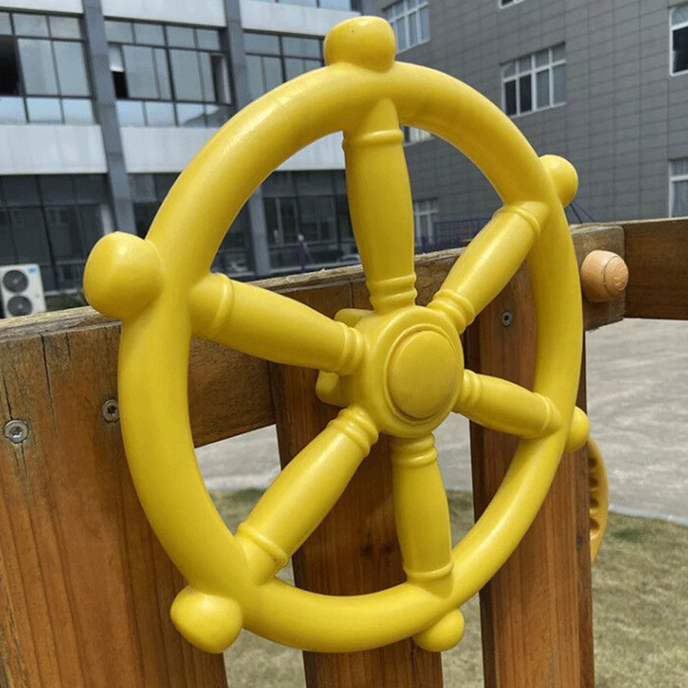 

Jungle Gym Amusement Park Safe Pirate Ships Wheel Outdoor Fun Climbing Frame Steering Playground Swing Accessory Kids Toy Game