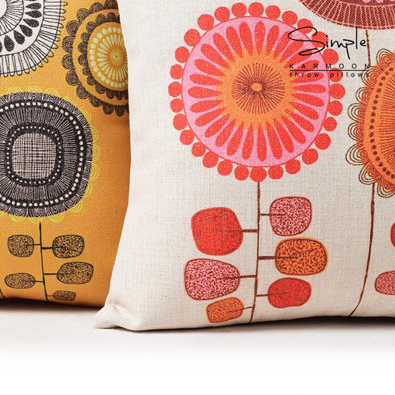 Геометрический цветок наволочка домашнее декоративное диван ретро Цветочная