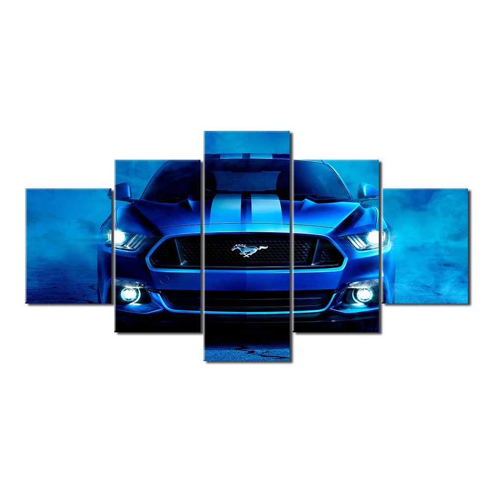 Автомобиль супер Shelby 5 панель HD печать картина на стене искусство холсте постер