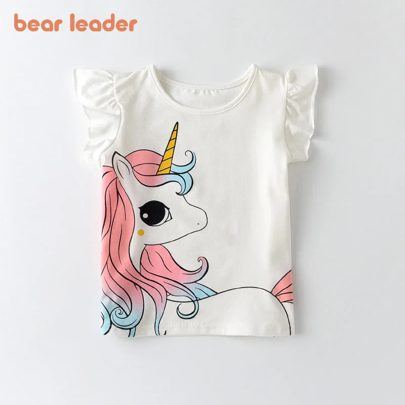 

Bear Leader Summer Fashion Unisex Unicorn T-shirt Children Boys Short Sleeves White Tees Baby Kids Cotton Tops for Girls Clothes