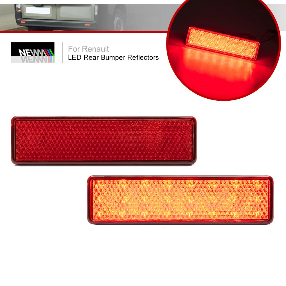 

For Renault Trafic Master for Vauxhall Opel Vivaro A B for Nissan Primastar Interstar Canbus LED Rear Bumper Reflector Stop Lamp