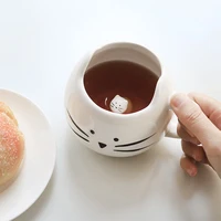 cute ceramic cat coffee cup420ml kitten tea cup funny milk tea mugs breakfast cup drinkware novelty animal mug gifts for kid