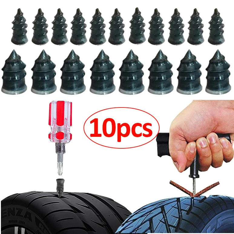 10 шт. резиновые гвозди/полоски для ремонта вакуумных шин
