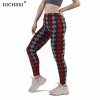 ckahsbi new yoga pants women leggings for fitness plaid high waist 2021 hip push up tights gym elastic spandex bottom clothing