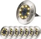 Набор из 12 Солнечный Путь светильник s 8 светодиодный солнечный Мощность похоронены светильник наземный светильник на открытом воздухе Путь Сад опалубка подземные светильники