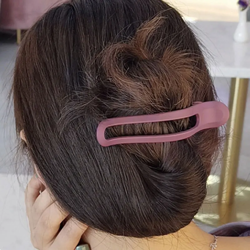 Матовый пластиковый зажим для волос карамельные цвета бесшовный женщин и