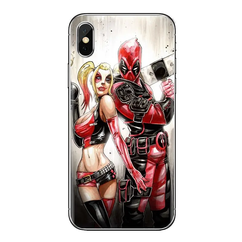 For Huawei G7 G8 P7 P8 P9 Lite Honor 4C 5X 5C 6X Mate 7 8 9 Y3 Y5 Y6 II 2 Pro 2017 HARLEY QUINN AND DEADPOOL Soft TPU Phone Case |