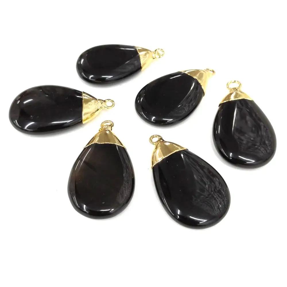 

1PC Natural Agates Necklace Pendant Water Drop Shape Natural Agates Pendant for Jewelry Making DIY Necklace Size 20x30mm