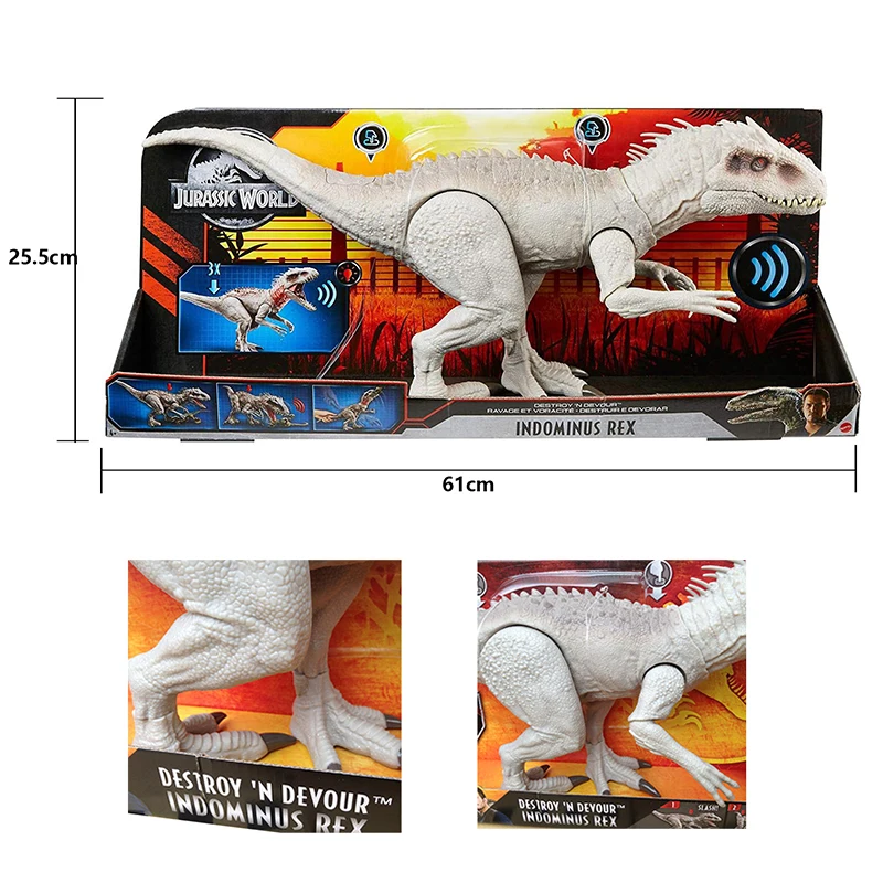 24-Inch Indominus Rex Premium Collectible Jurassic World Dinosaur, Tyrannosaurus Toy for Kids Holiday Birthday Gifts enlarge