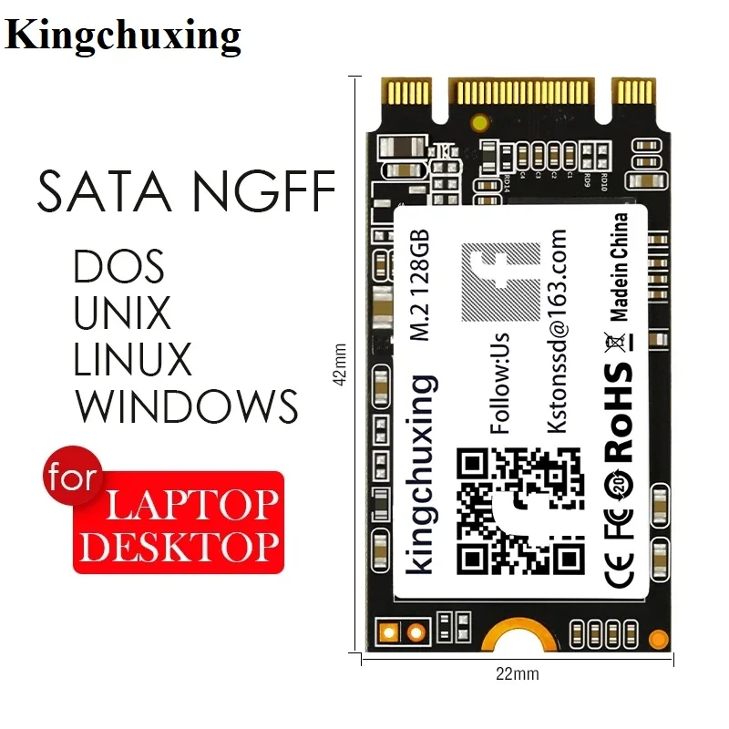 Kingchuxing M.2 SSD SATA NGFF 1 ТБ 2242 мм Внутренний твердотельный накопитель 512 ГБ M2 жесткий