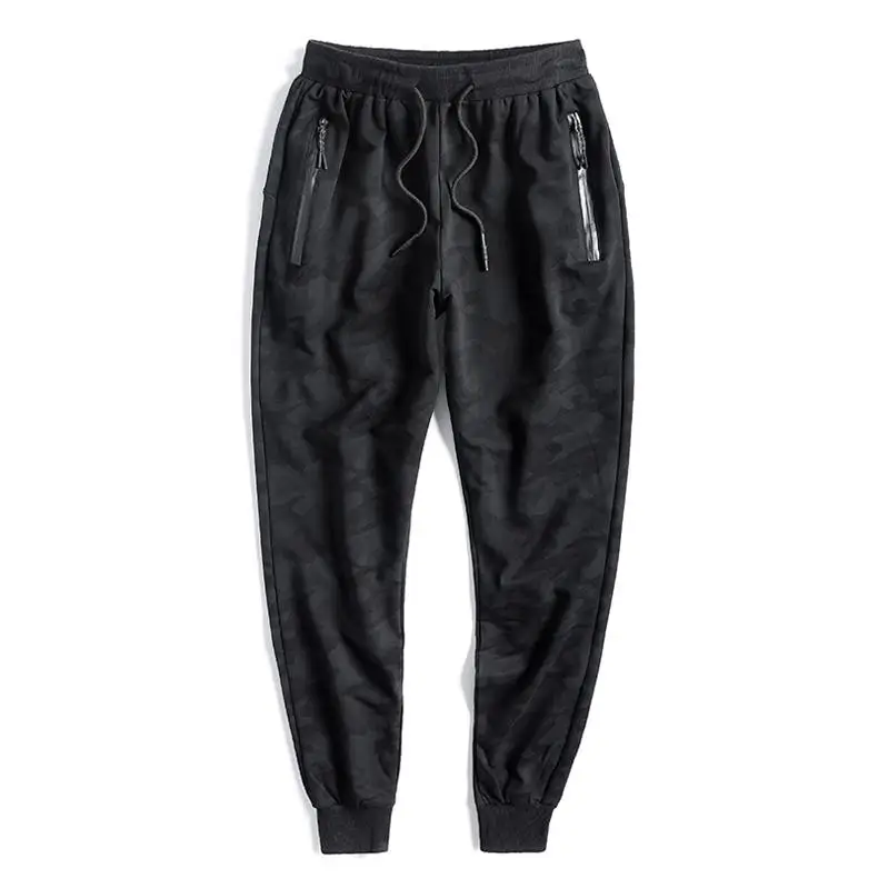black pants men Комплект из 2 предметов с толстовкой, мужской спортивный костюм, спортивный костюм для бега, мужской спортивный костюм размера плюс L-8XL, камуфляжная Толстовка+ штаны для 150 кг - Цвет: black pants men