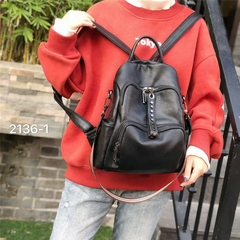 Новое поступление 2020 кожаные рюкзаки для девочек-подростков Женская