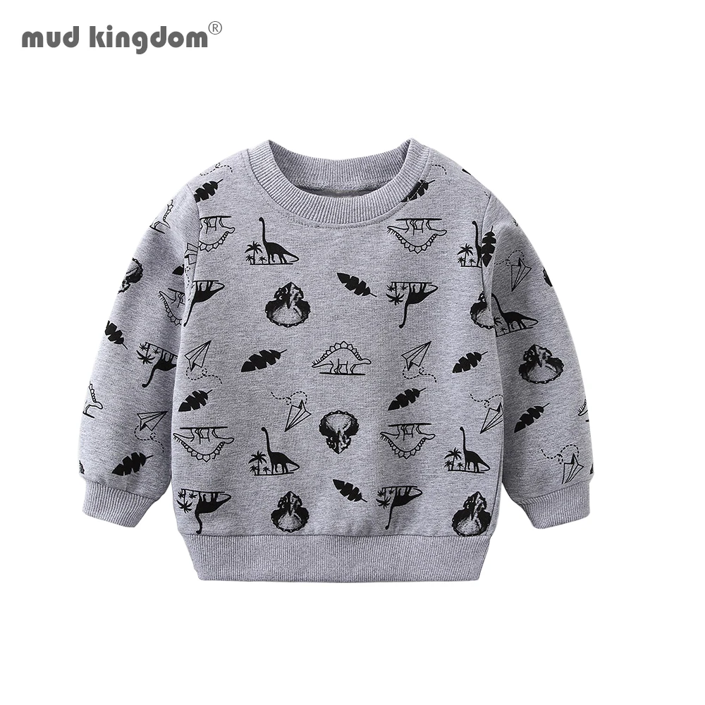 

Mudkingdom Fashion Boys Sweatshirts Cute Cartoon Printing Long Sleeve Casual Tops for Kids Clothes Spring Autumn Boy Clothing
