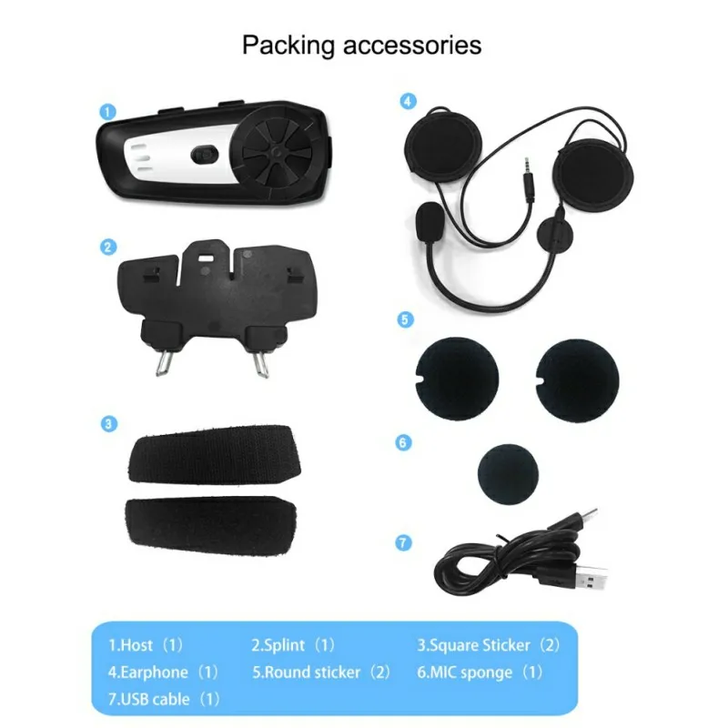 Мотоцикл Bluetooth домофон шлем гарнитуры беспроводной переговорные Handsfree Walkie