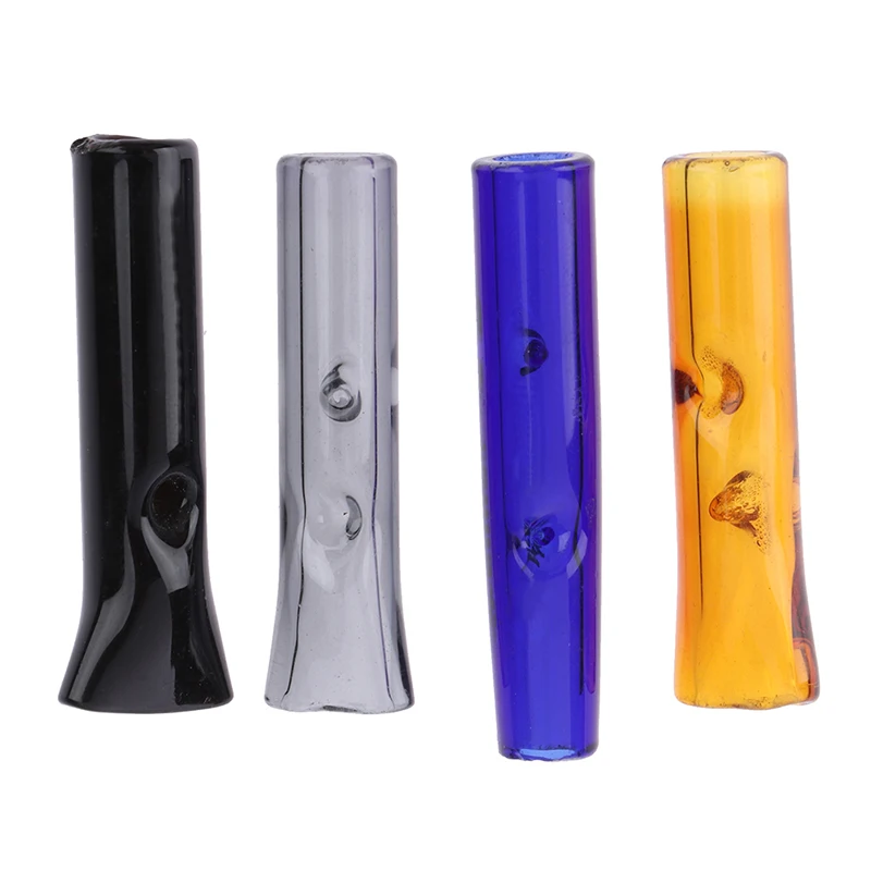 Random 1PCS 1 шт., разноцветный стеклянный фильтр, маленький держатель для сигарет, фильтр для трубок для курения, портативный креативный мундштук для табака - Цвет: Random 1PCS