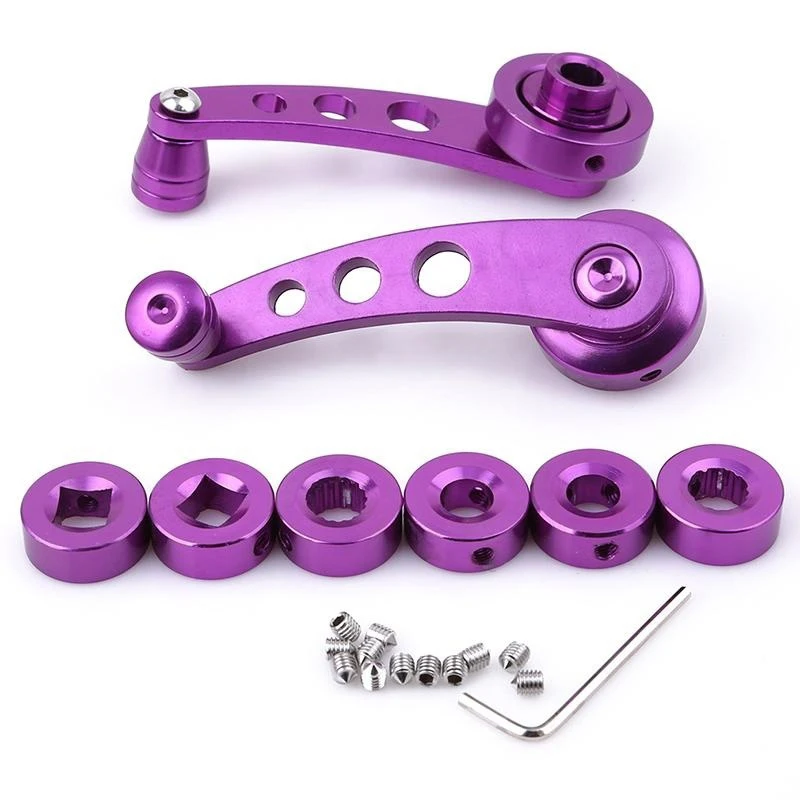 

2Pcs Aluminum Alloy Universal Car Window Handle Winder Riser Replacement Winder Crank Riser Kit Universal
