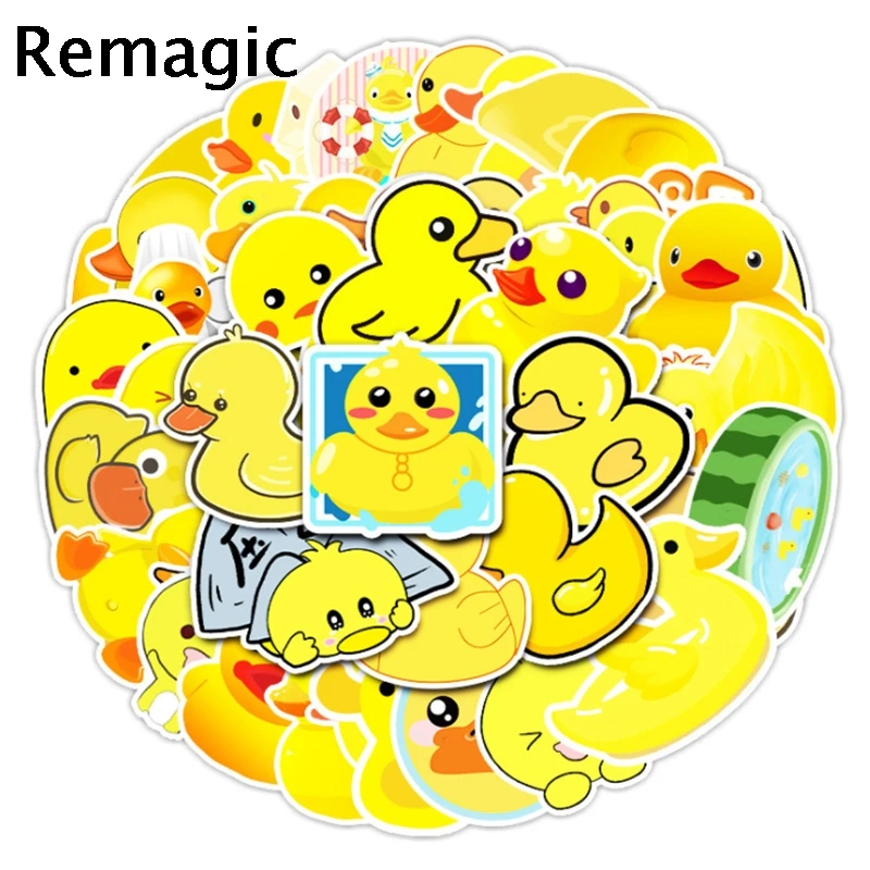 

50pcs Yellow Duck Stickers paster Cartoon characters anime movie funny decal scrapbooking diy phone laptop waterproof decoration