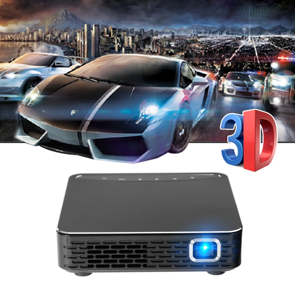 Мини проектор Poner Saund 100 Вт DLP 3D HD портативный Micro Wireless мультиэкранный для