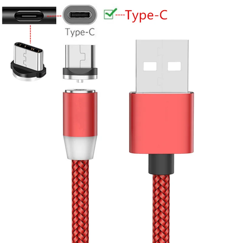 Магнитный автомобильный кабель Type-C для Samsung galaxy A50 A20 M40 Xiaomi Mi9 Redmi Note 7 Nokia 8 1 OnePlus Pro QC