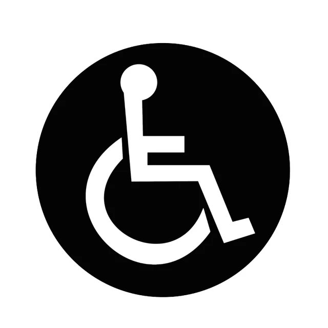 1 autocollant de voiture pour enfant handicapé, logo de fauteuil roulant,  panneau de mobilité externe 110 mm x 110 mm.