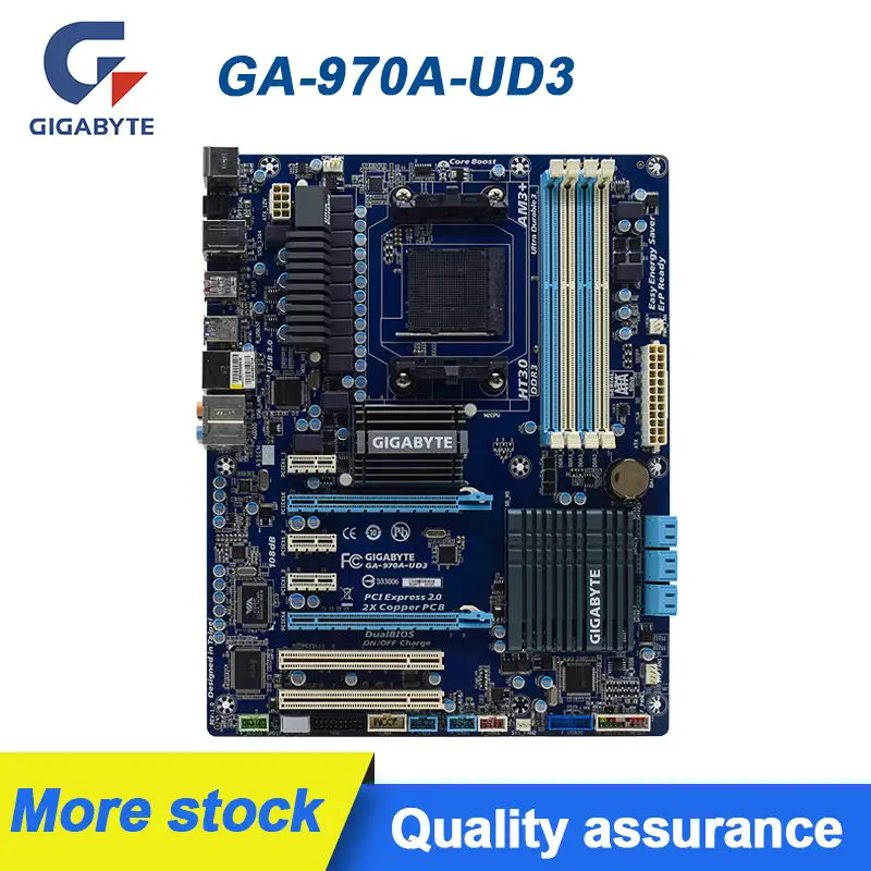 

For Gigabyte GA-970A-UD3 Desktop AMD 970 Motherboard Socket AM3+ DDR3 32GB SATA 3 support Phenom II cpus USB3.0 ATX Placa-mãe