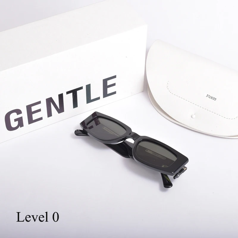 

2021 Korea Brand Gentle LEVEL 0 Sunglasses Women Men Aceate Square UV400 Sun Glasses women men With Original Packing
