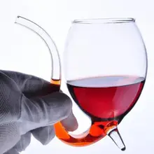 Креативный 300 мл Devil red wine прозрачная стеклянная чашка стеклянная посуда Кружка со встроенной трубочкой для питья