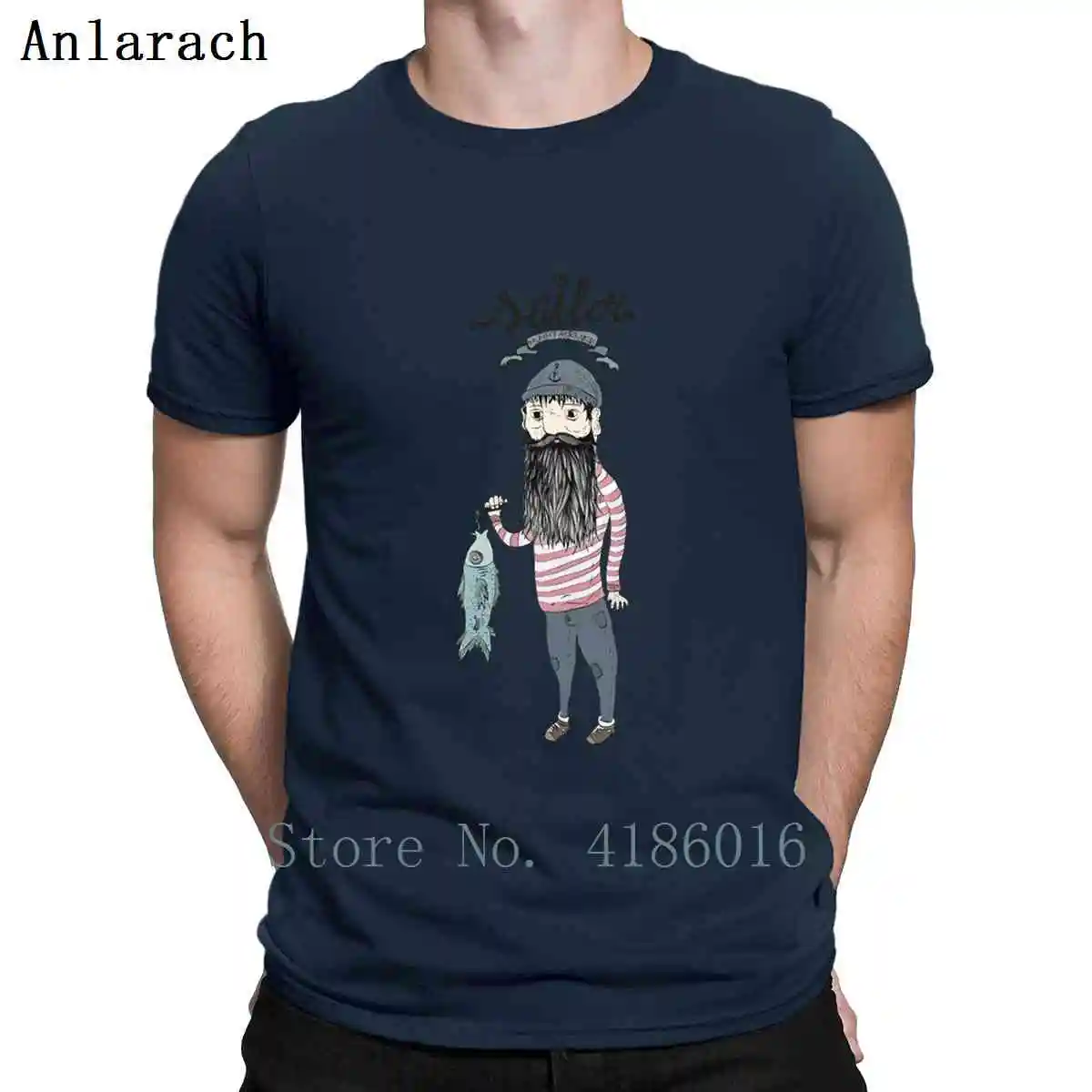 Seaman T Shirt Designing S-4XL Gift Summer Style New Fashion Pictures Normal Tee | Мужская одежда