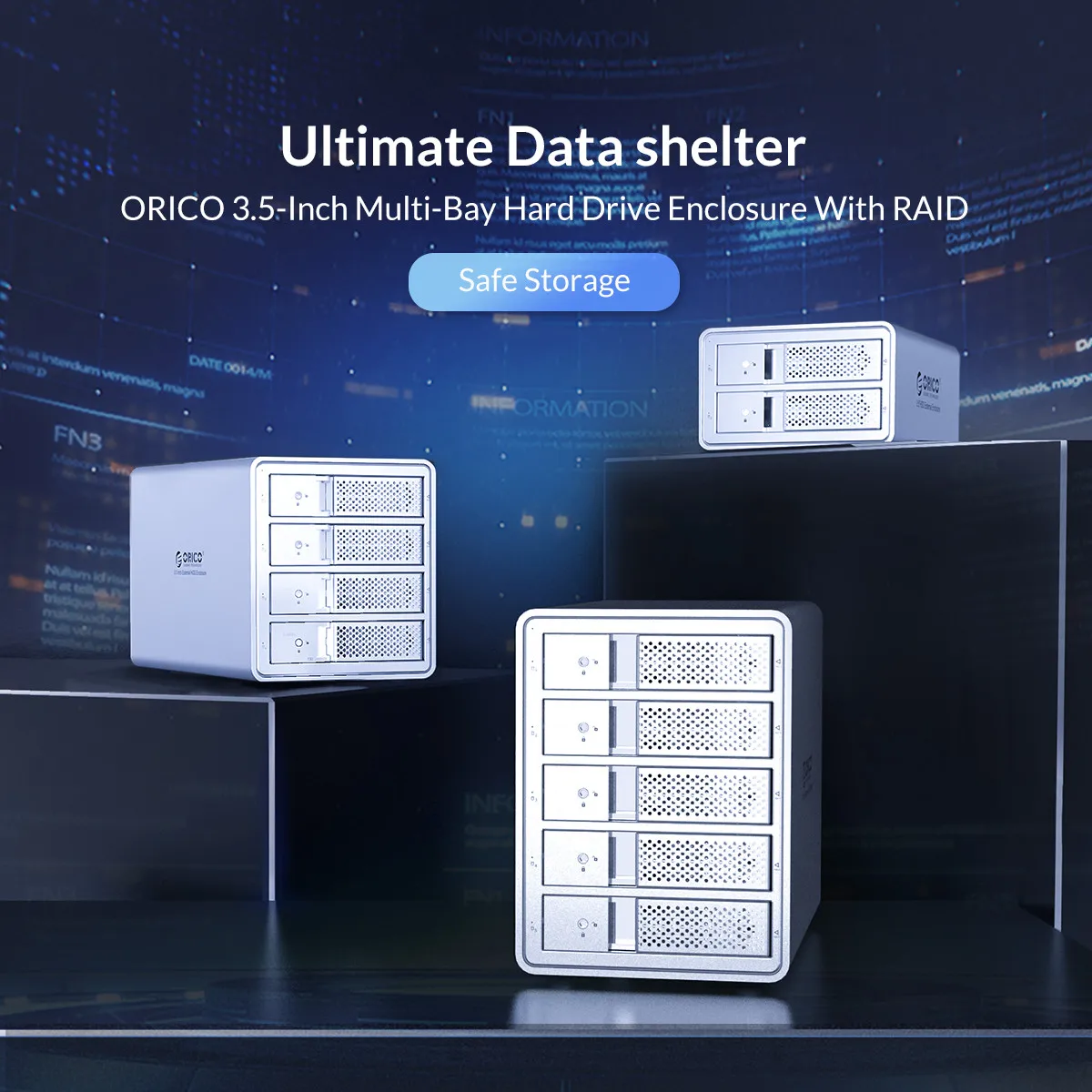 ORICO 4 bay 3,5 дюйма USB 3,0 на SATA HDD корпус Поддержка 64 ТБ HDD док-станция чехол со встроенным адаптером питания HDD Чехол