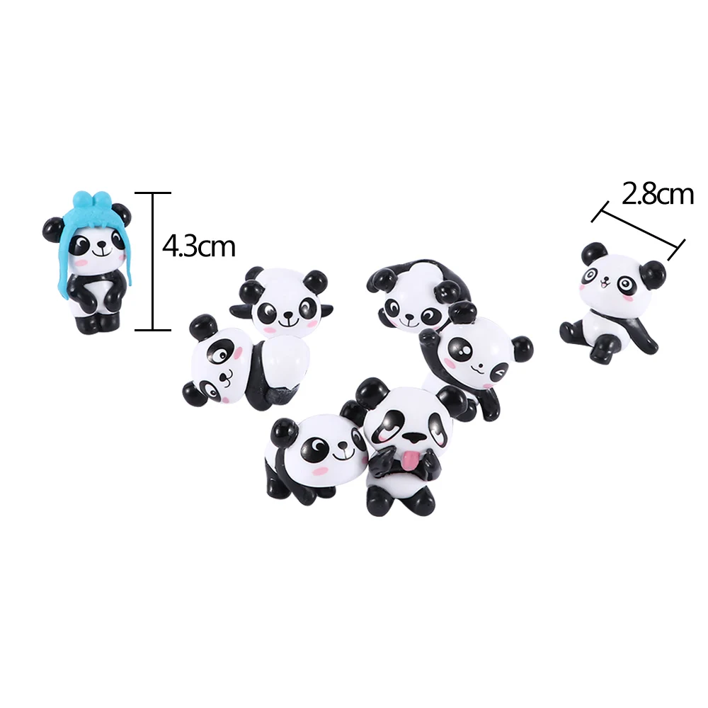 8 шт./компл. миниатюрные фигурки панды модель детские игрушки фигура мира
