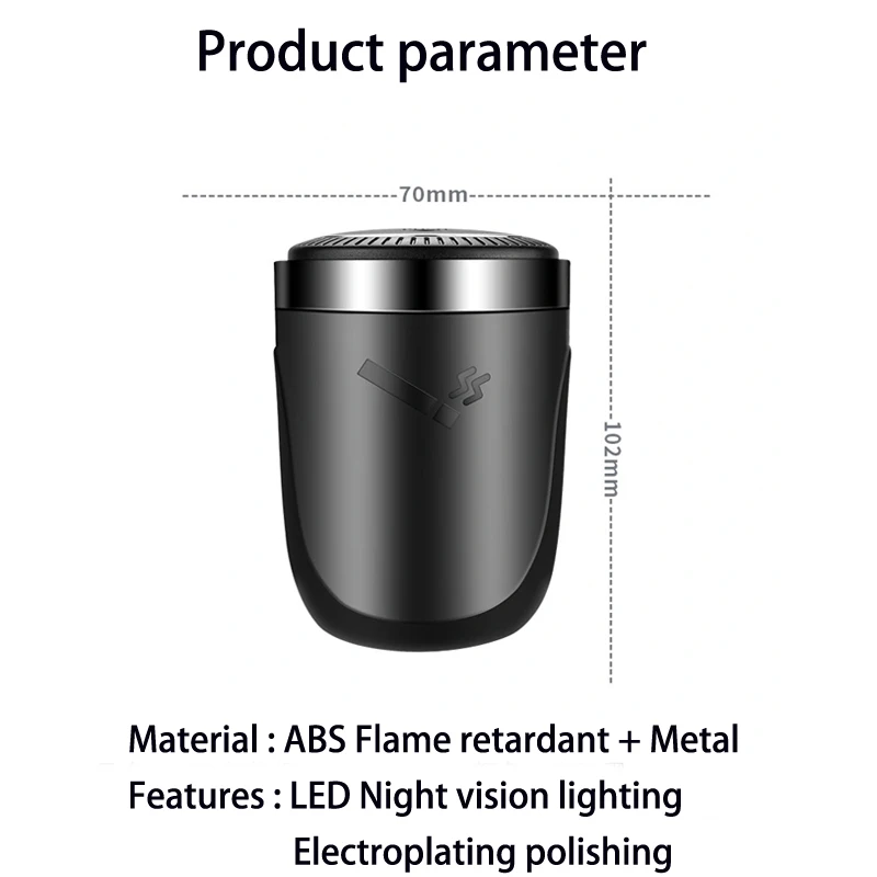 Новая автомобильная пепельница со светодиодной подсветкой с логотипом