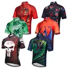 Дышащая велосипедная Джерси, Мужская забавная футболка для шоссейного велосипеда, блузки с черепом, Мужская одежда для велосипеда с мультяшным рисунком, одежда для горного велосипеда, топ с коротким рукавом