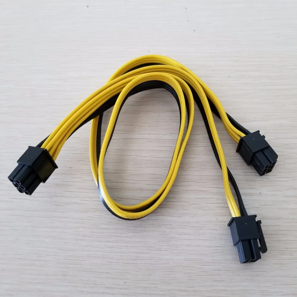 

10pcs/lot Graphics card 6Pin to Dual 6Pin Sever Power Supply Cable for BTC Miner DIY