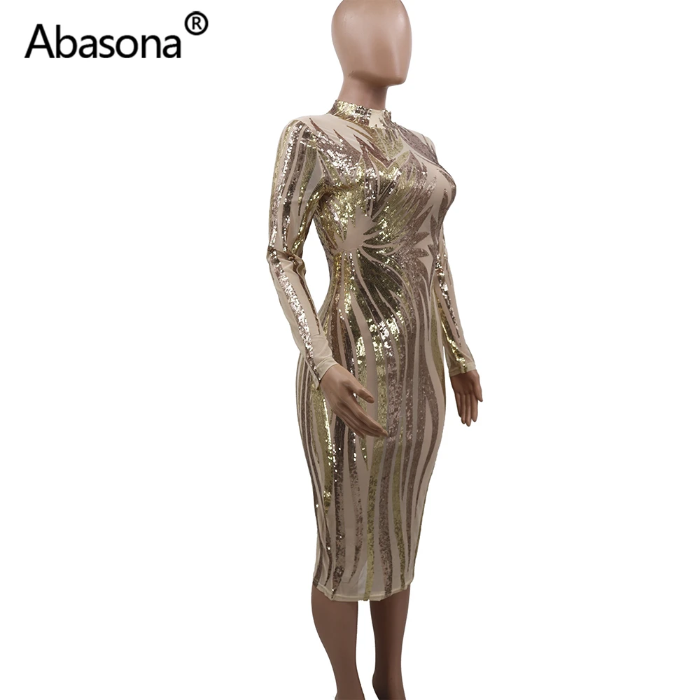 Abasona, осенне-зимнее женское сексуальное облегающее платье с длинным рукавом и геометрическим рисунком,, прозрачные сетчатые обтягивающие платья с блестками, вечерние платья для ночного клуба