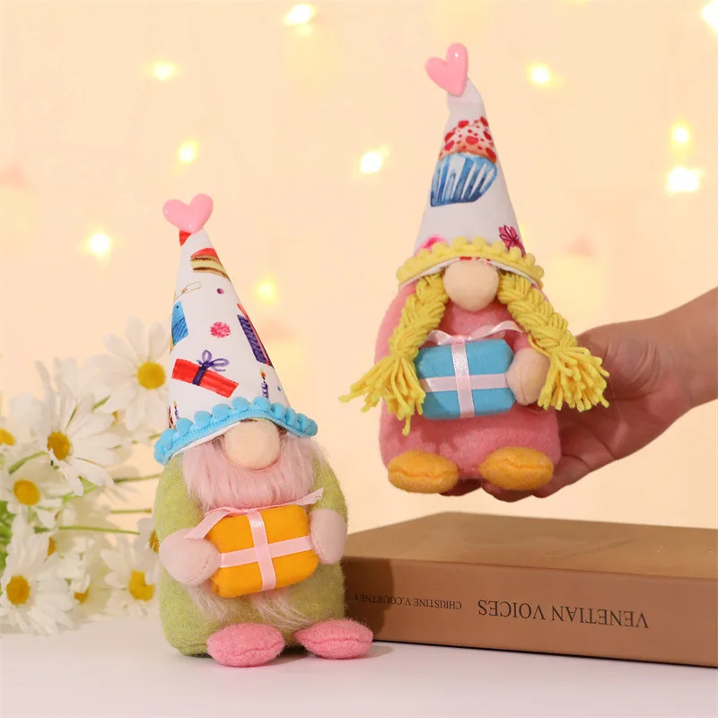 

Gnome Plush Holiday Stuffed Dwarf Doll Decor Traditional Festival Cartoon Elf Figure Soft Ornament for Party Car Stock